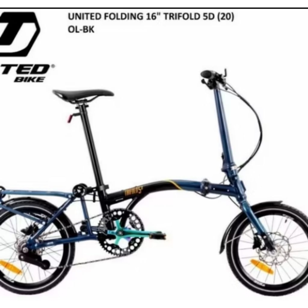 Promo...Sepeda Lipat UNITED TRIFOLD 5D 16 inch Alloy 5 Strumey  Archer
