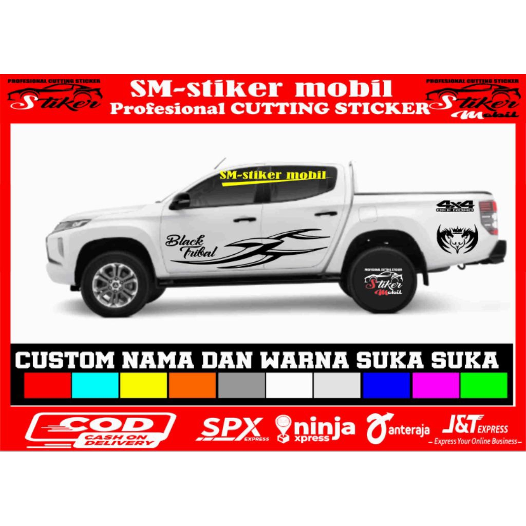 stiker variasi mobil hilux hilux rangga triton strada navara stiker tribal
