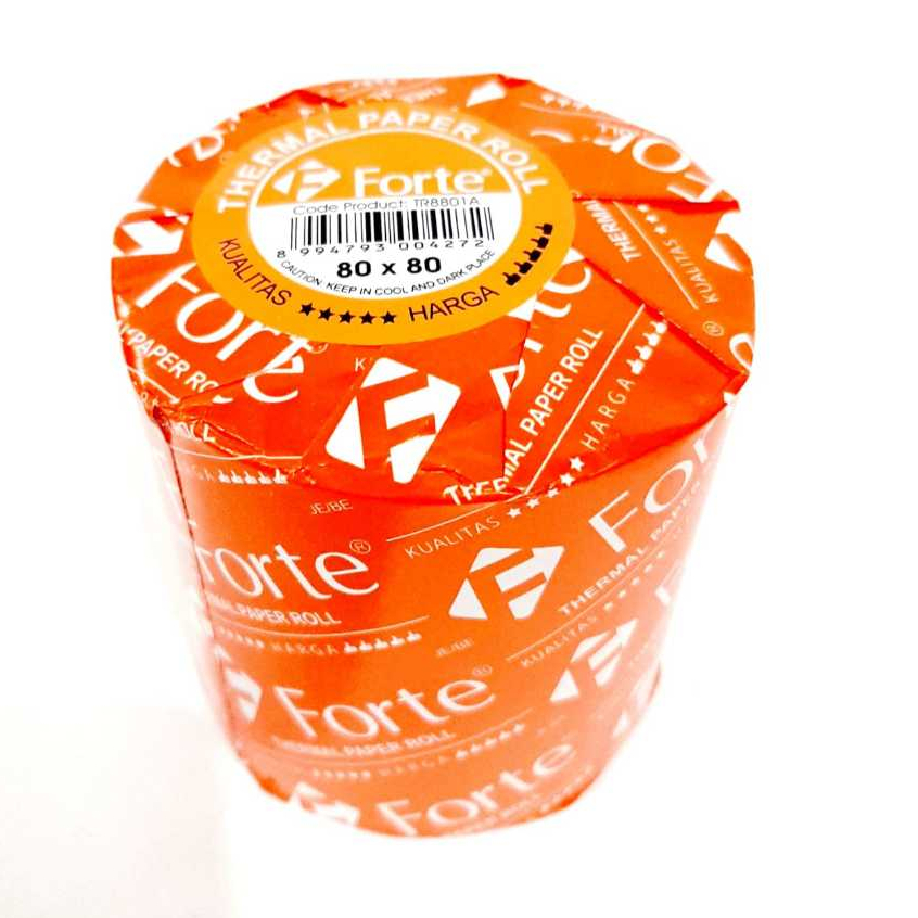 

Harga Grosir ( 1karton 60roll ) kertas kasir paper thermal FORTE 80X80 original