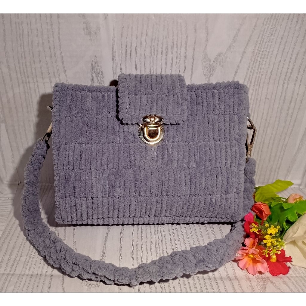 tas Kanvas rajut plastik