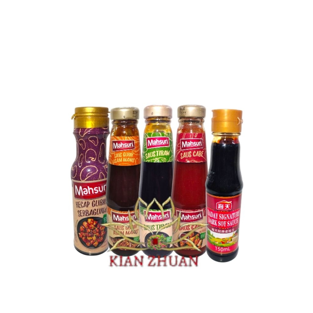 

Mahsuri Aneka Sauce Saus Gurih Asam Manis,Saus Tiram,Saus Cabe,Haday Signature Dark Soy Sauce,Kecap Gurih Serbaguna
