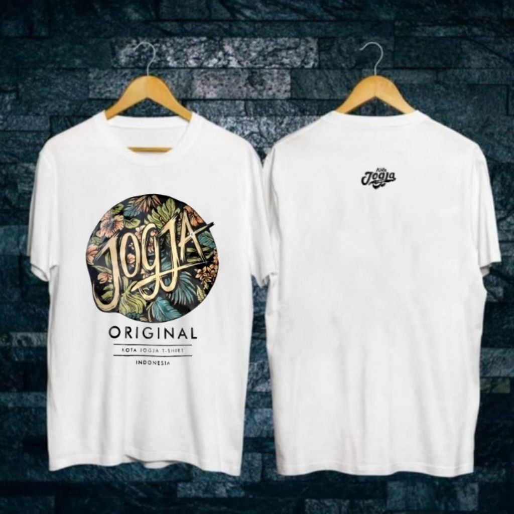 KAOS OBLONG SABLON MEREK KOTA JOGJA T-SHIRT TERLARIS DI MALIOBORO JOGJA KATUN PUTIH