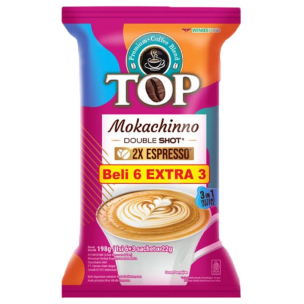 

Top Coffee Kopi Instan Mokachinno Double Shot 9 x 22g