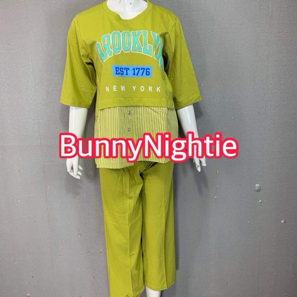 CP Tessa Alice Fashion Lengan 3/4 Baju Tidur | Baju Tidur Wanita Dewasa | Baju Tidur Tessa