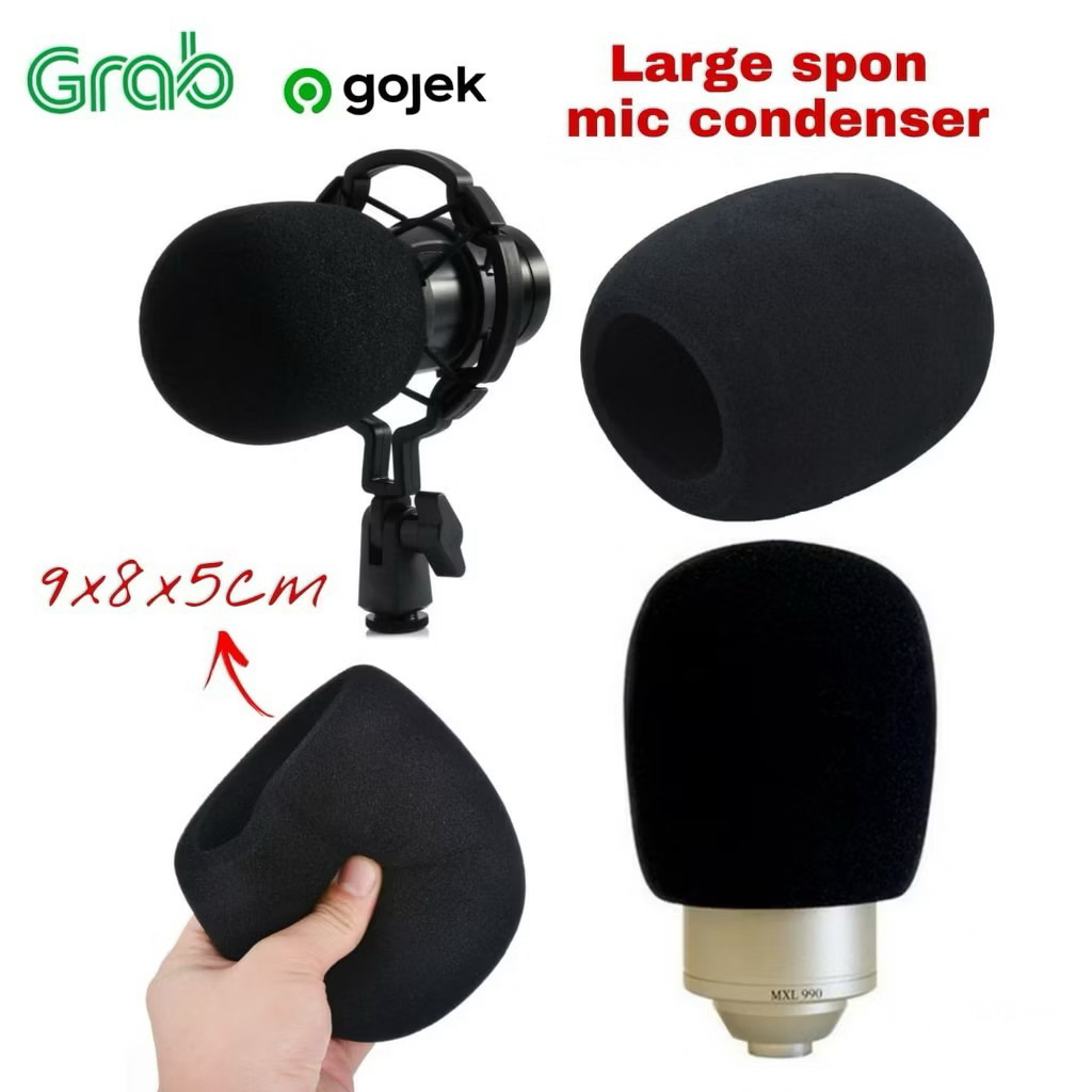 TERMURAH - Busa Mic Condensor / Spon Condensor Large BIG / Foam Mic Studio / Sarung Busa Mic Condens