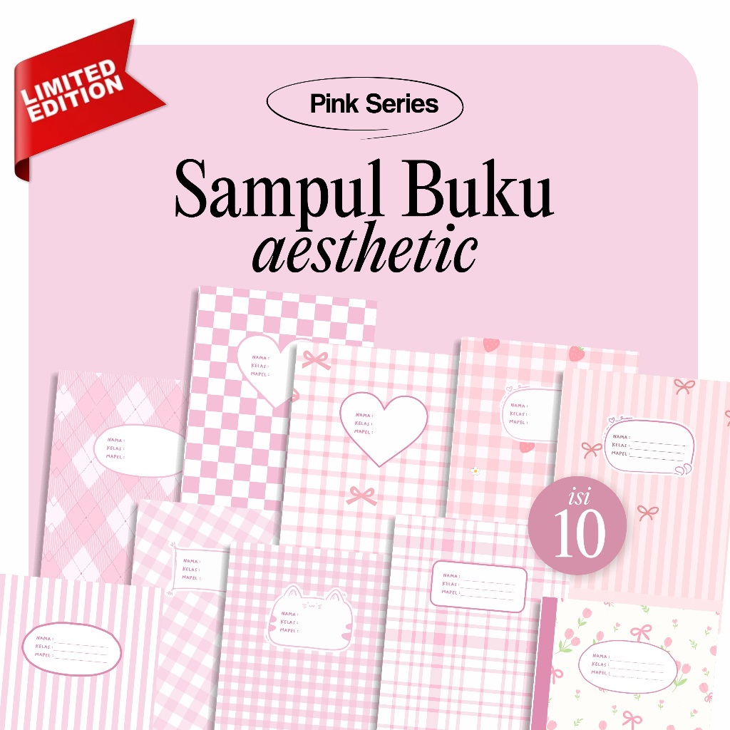 

[Pink Series] isi 10 Sampul Buku Aesthetic SIDU / BIGBOSS - Cover Book Aestheic - Sampul Estetik