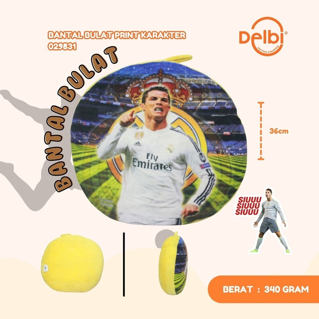 BANTAL BULAT PRINT KARAKTER
