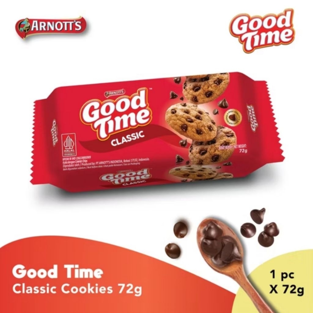 

good time biskuit classic chocolate chips 85 gram