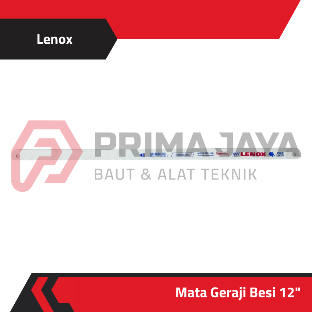 MATA GERAJI GERGAJI BESI / HACKSAW BLADE 12" LENOX