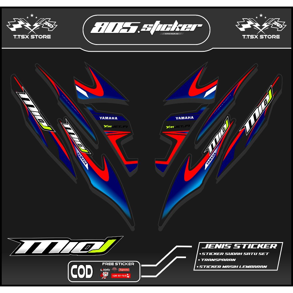 STRIPING TRANSPARAN MIO J/STIKER VARIASI MIO J/STRIPING STIKER TRANSPARAN MOTOR MIO J