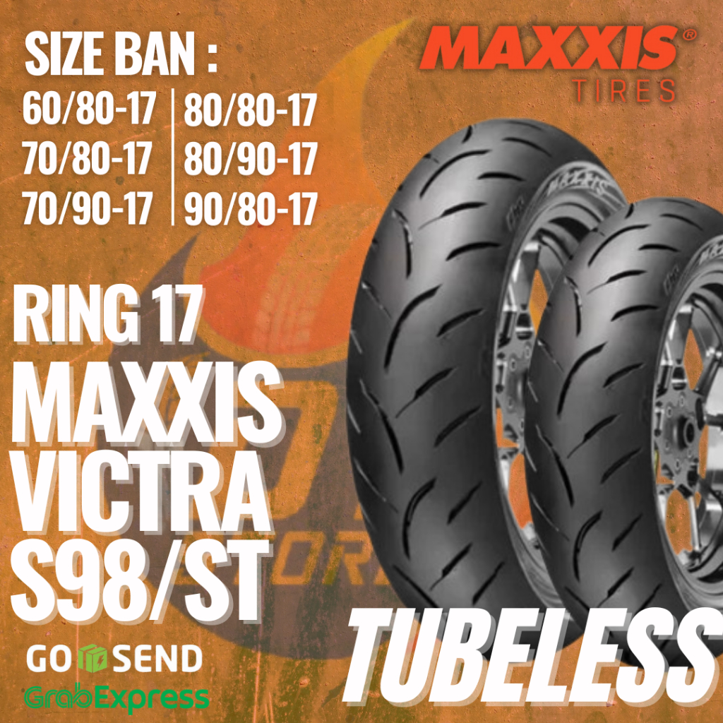 Ban Cacing Maxxis Ring 17 Victra ST Tubeless 60/80, 70/80, 70/90, 80/80, 80/90, 90/80 Maxxis victra