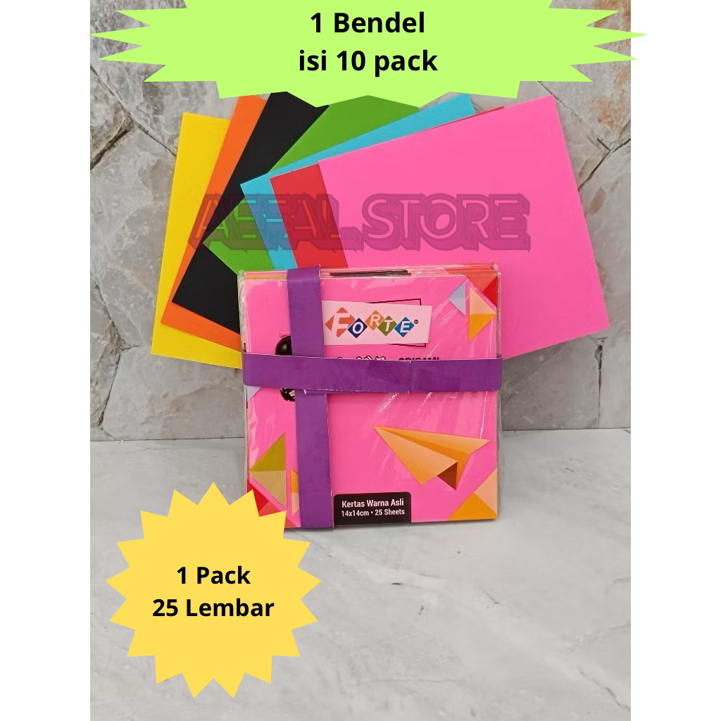 

1 Bendel Kertas Lipat Origami 14x14 ( 10 pack= 250 Lembar )