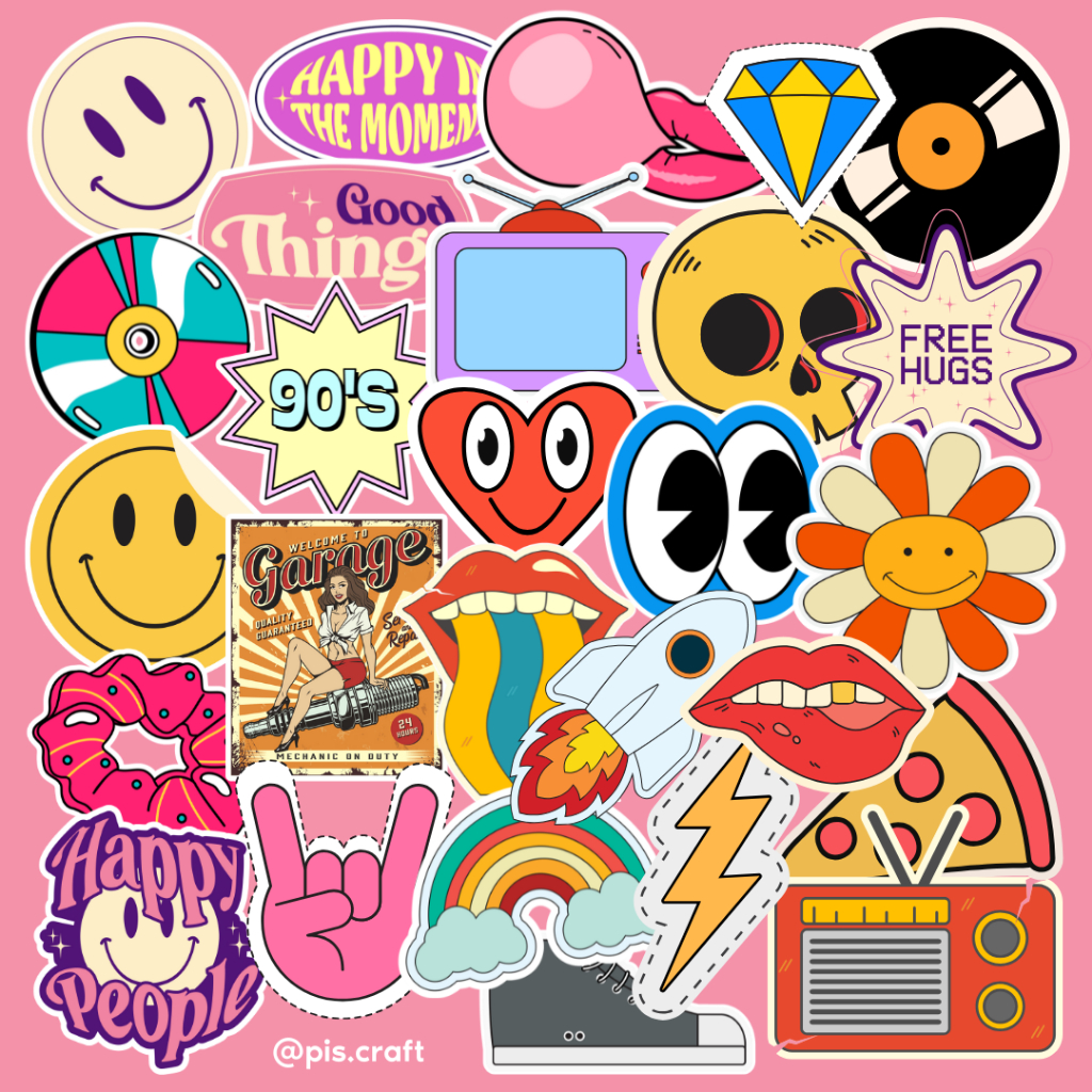 

STIKER DECORATION SCRAPBOOK 90s SERIES