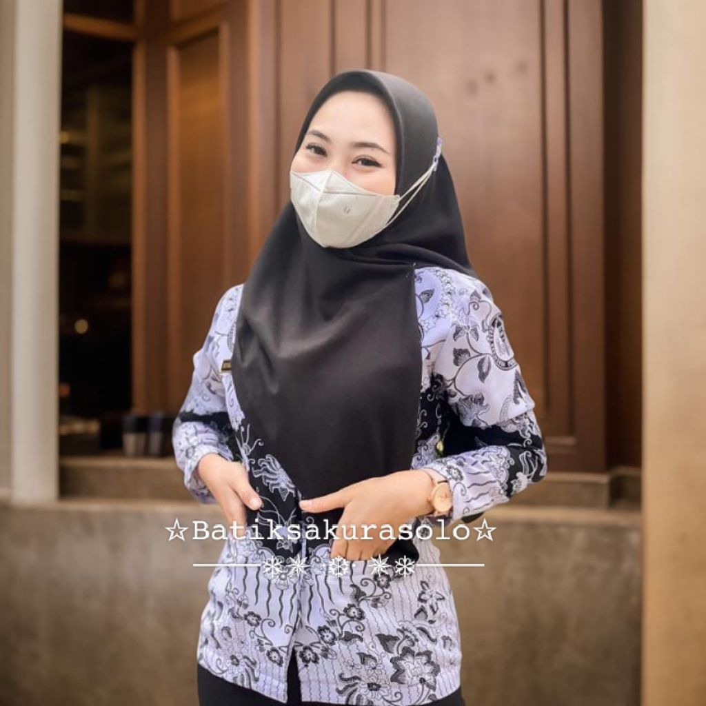Seragam PGRI Terbaru Bahan BSY Halus Adem Nyaman Di Pakai full lapis Furing Baju Pgri Wanita angkata