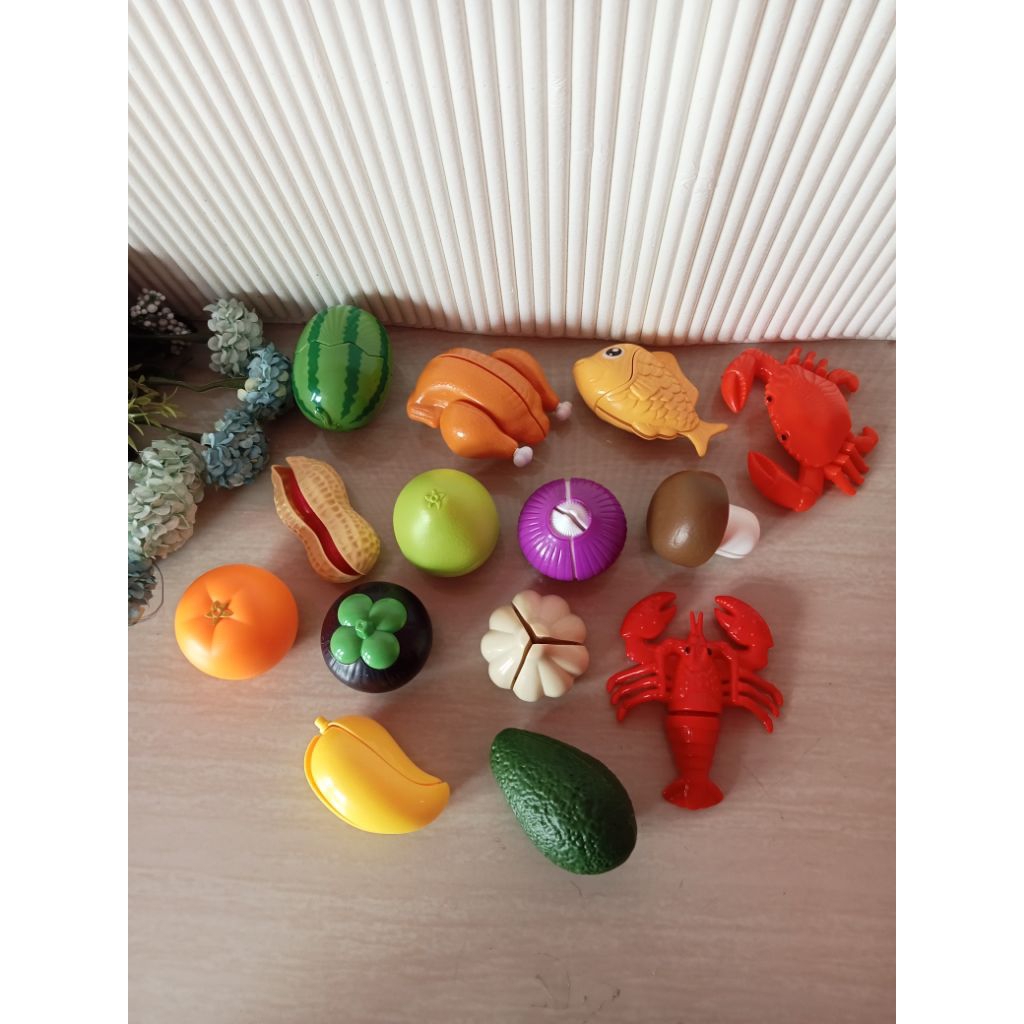 preloved mainan buah potong buah kupas