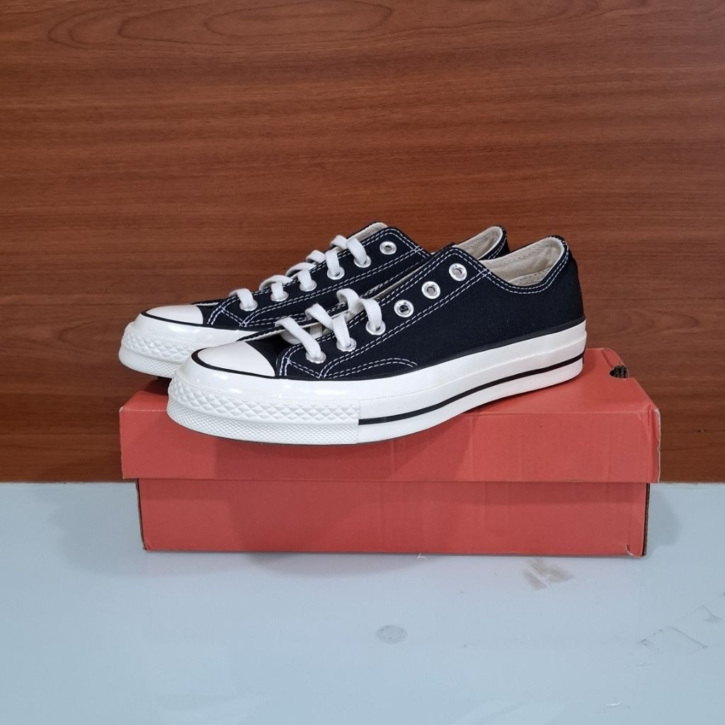 Converse 70s Black White Egret Low-Resmi Pt Map