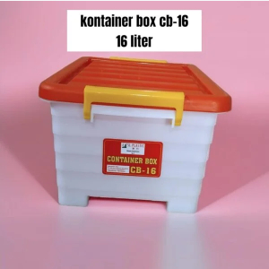 Box Storage / Container Box Kontainer CB- 16 Liter Putih & TRANSPARAN SL Plastic
