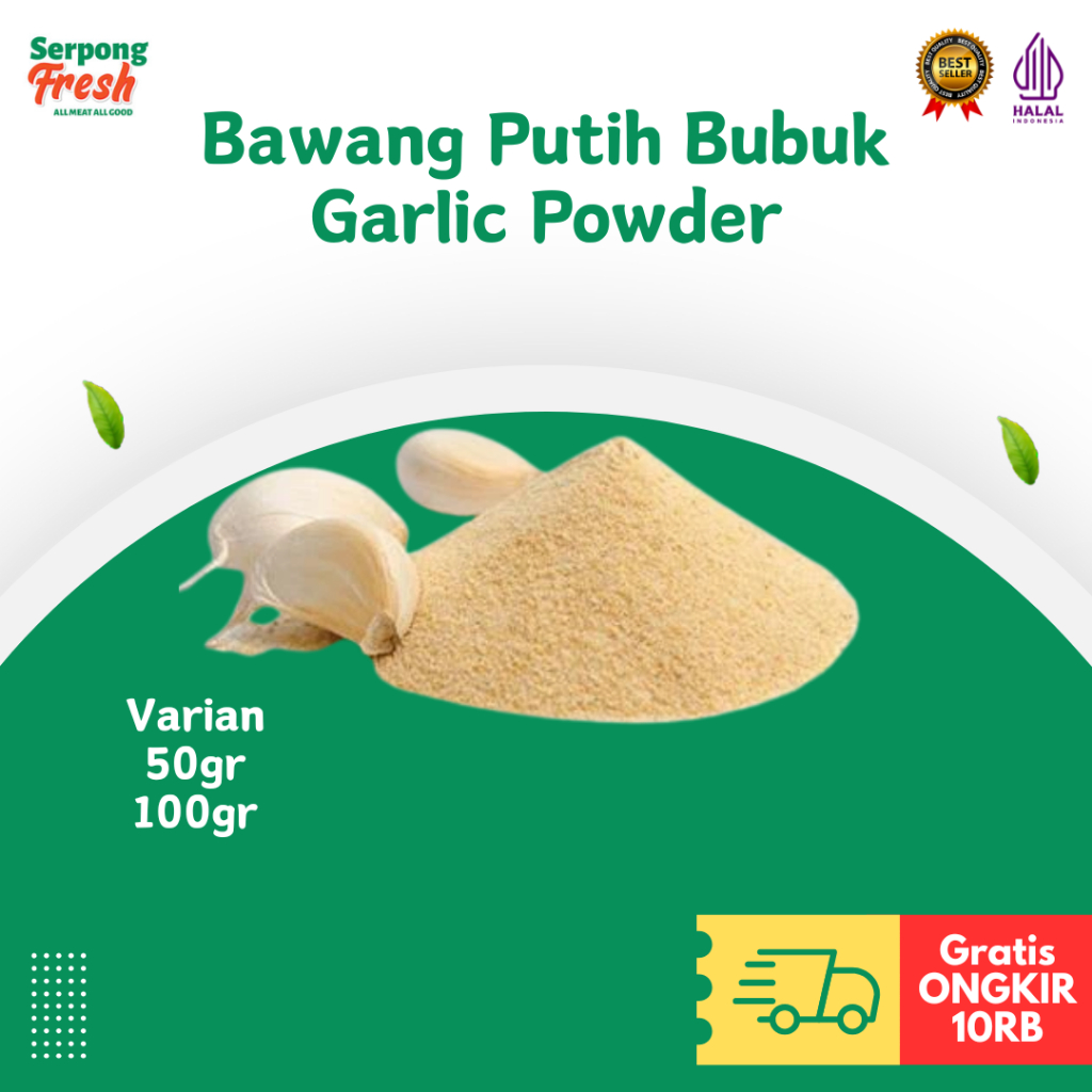 

Bumbu Rempah Bawang Putih Bubuk Garlic Powder Premium 50gr 100gr