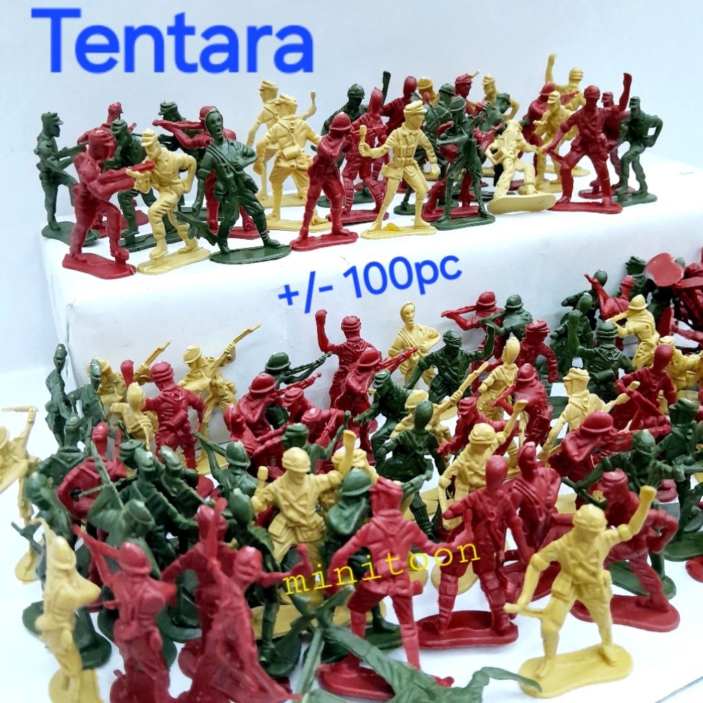 Mainan TENTARA Set isi 100pc action figure Army Military
