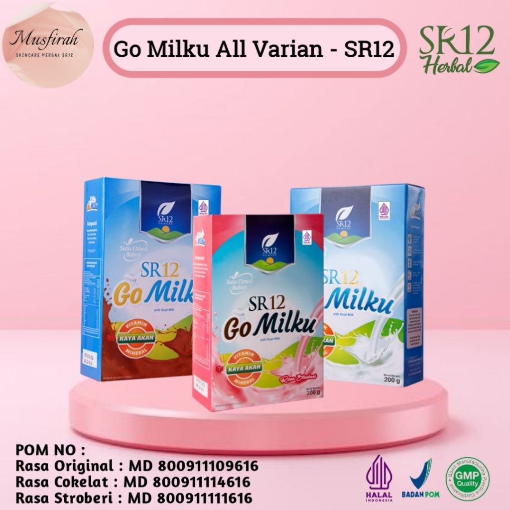 

SR12 Gomilku Susu Kambing Etawa Bubuk - 600gr Rasa Original Coklat Strawberry