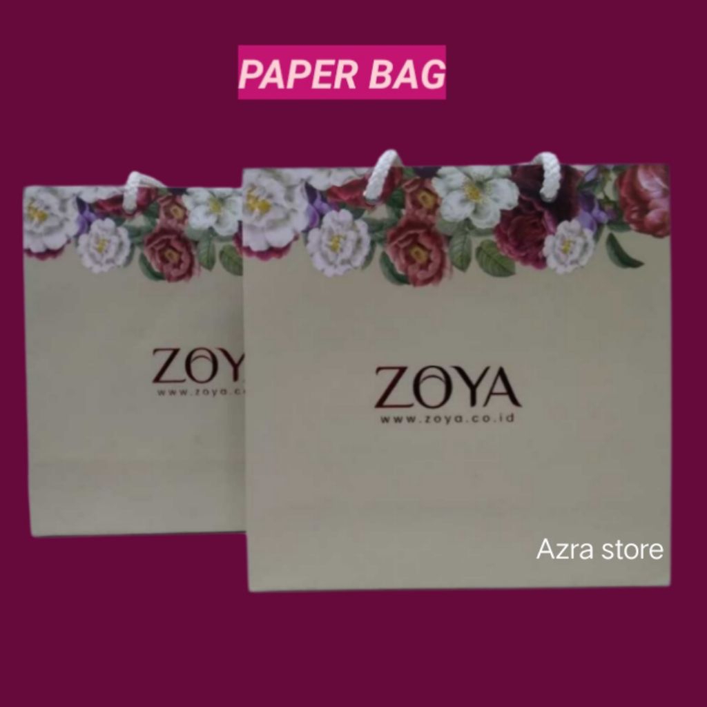 Zoya Paper Bag Kecil Motif Rose