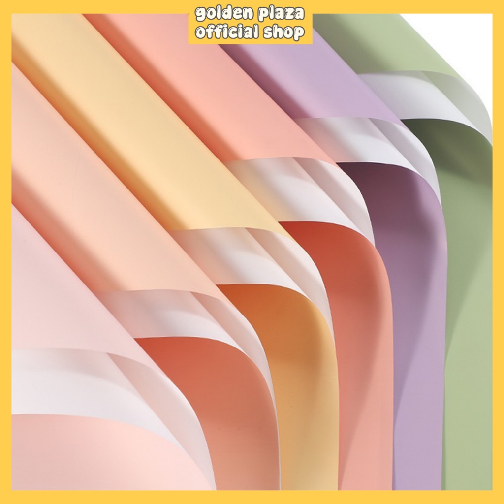 

20 LEMBAR Kertas Buket Bunga Flower Wrapping Cellophane Solid Colors Polos Warna KB6121