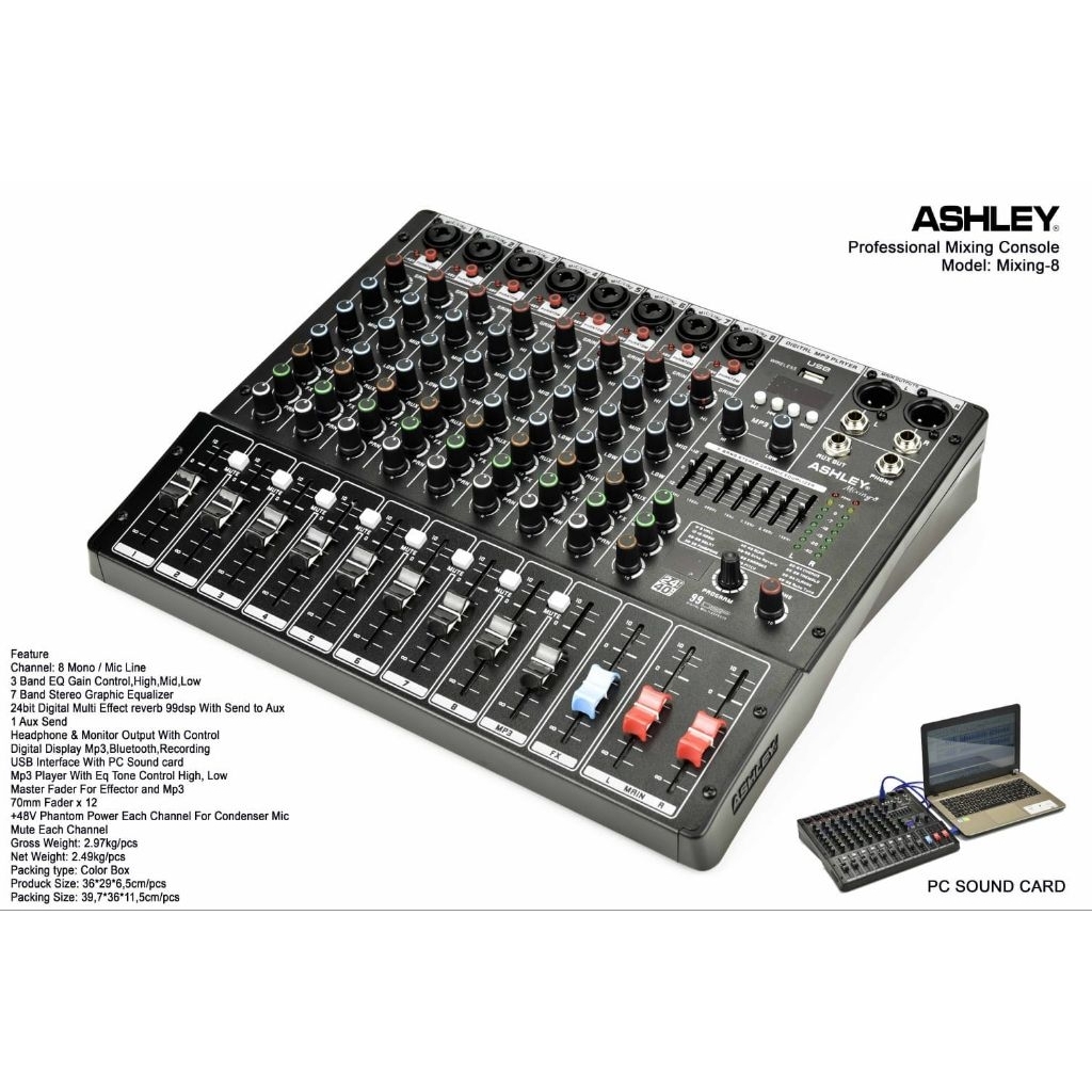 Mixer ASHLEYProfessional Mixing ConsoleModel: Mixing-8