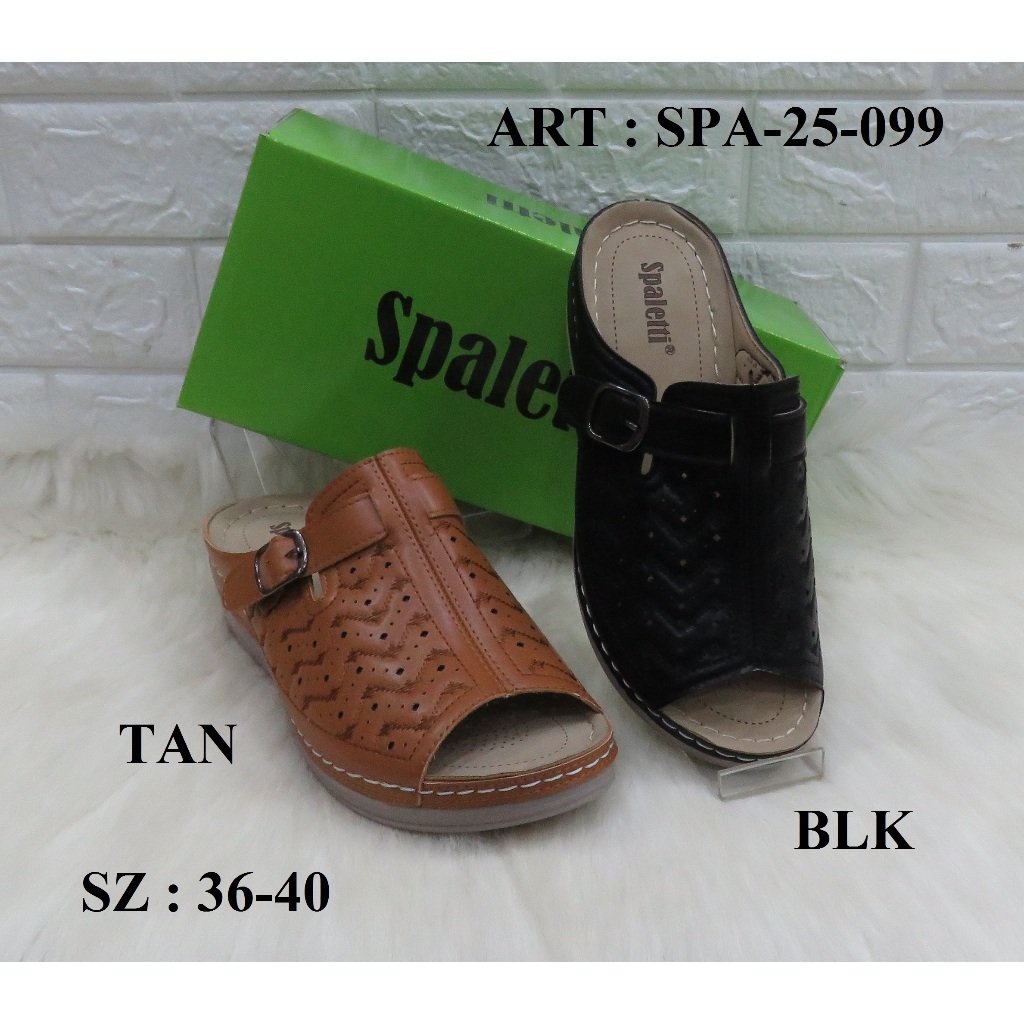 SANDAL WEDGES WANITA MEREK SPALETTI ART SPA-25-099 PRICE RP 320.900 BRAND ORIGINAL