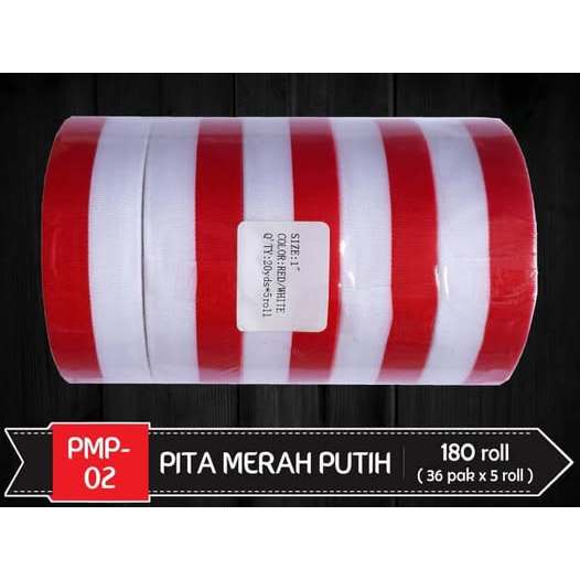 

Pita Merah Putih, PMP-02(pita ukuran 1 in, isinya 5 pcs), PMP-01(pita ukuran setengah in, isinya 10 pcs)
