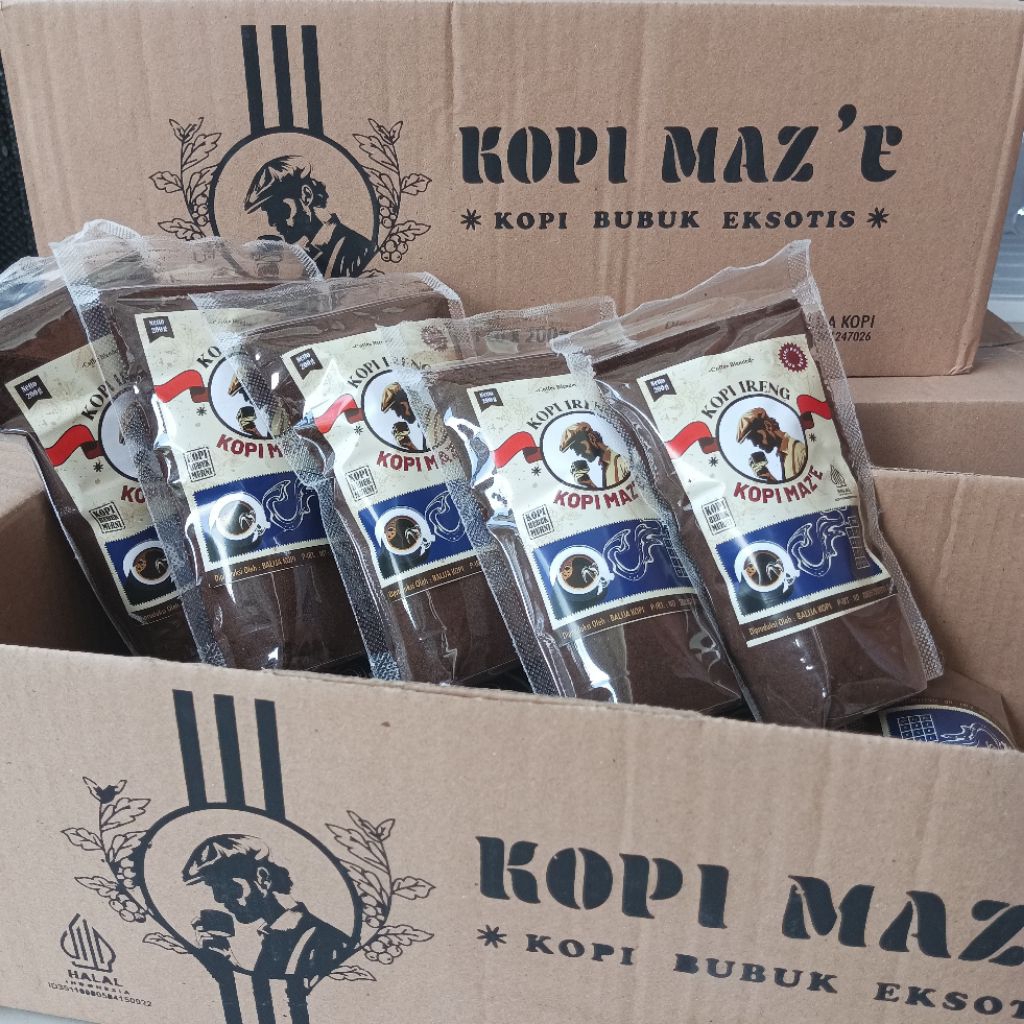 

Kopi Maz'e Kopi Bubuk Hitam Murni 200g Kopi Ireng Coffee