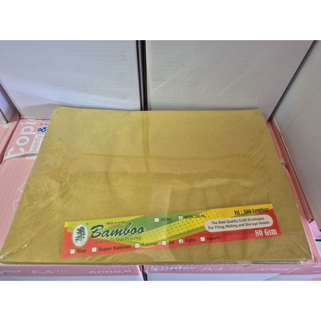 

Amplop Coklat Dinas Folio Bamboo