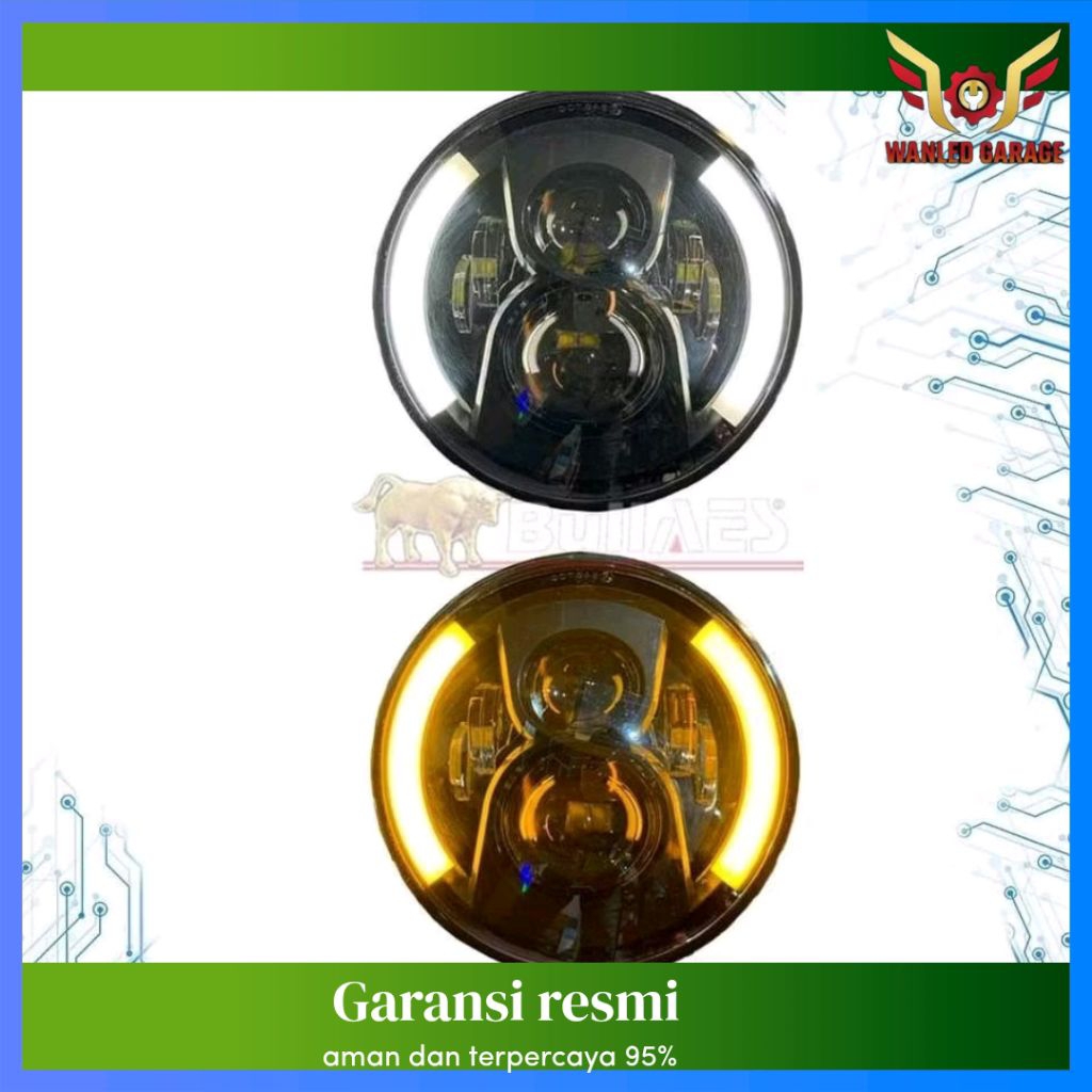 Daymaker 7 Inchi 6 Mata Led Superbright Headlight Lampu Depan