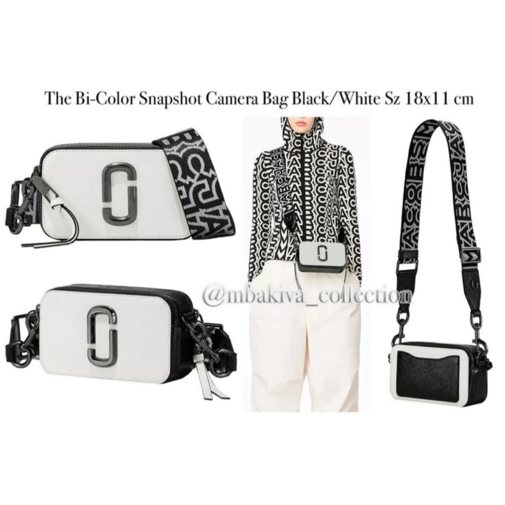 The Bi-Color Snapshot Camera Bag Black/White