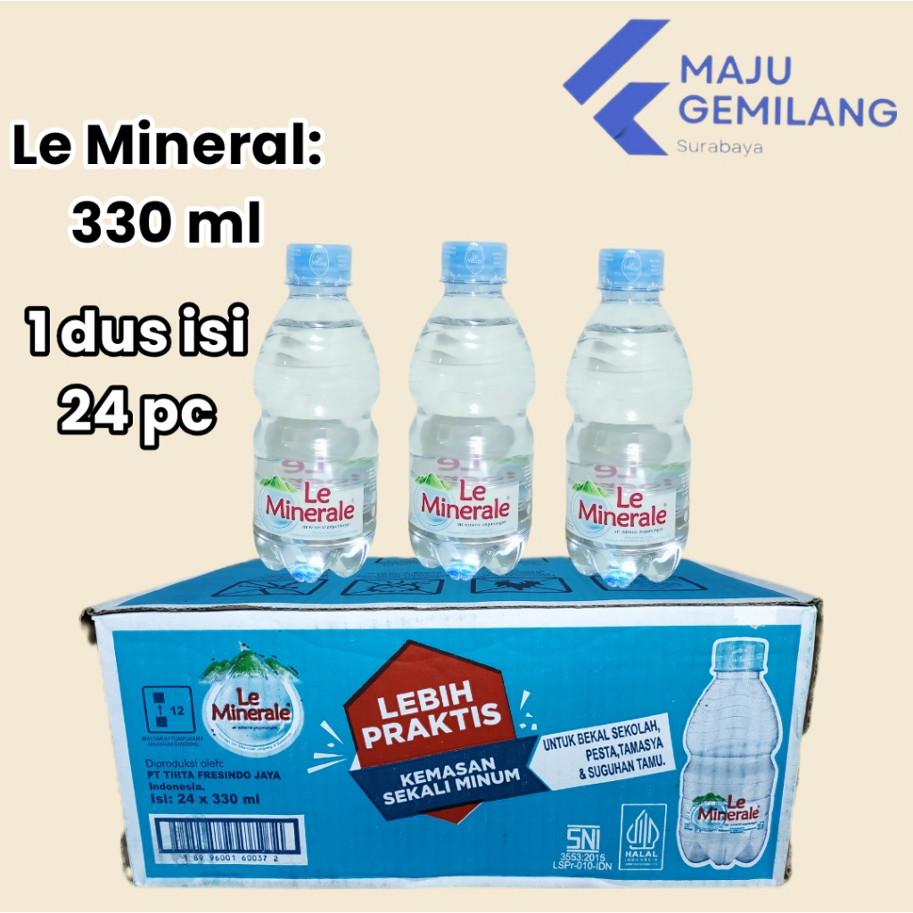 

Le Minerale Air Mineral 330ml 1dus isi 24pc