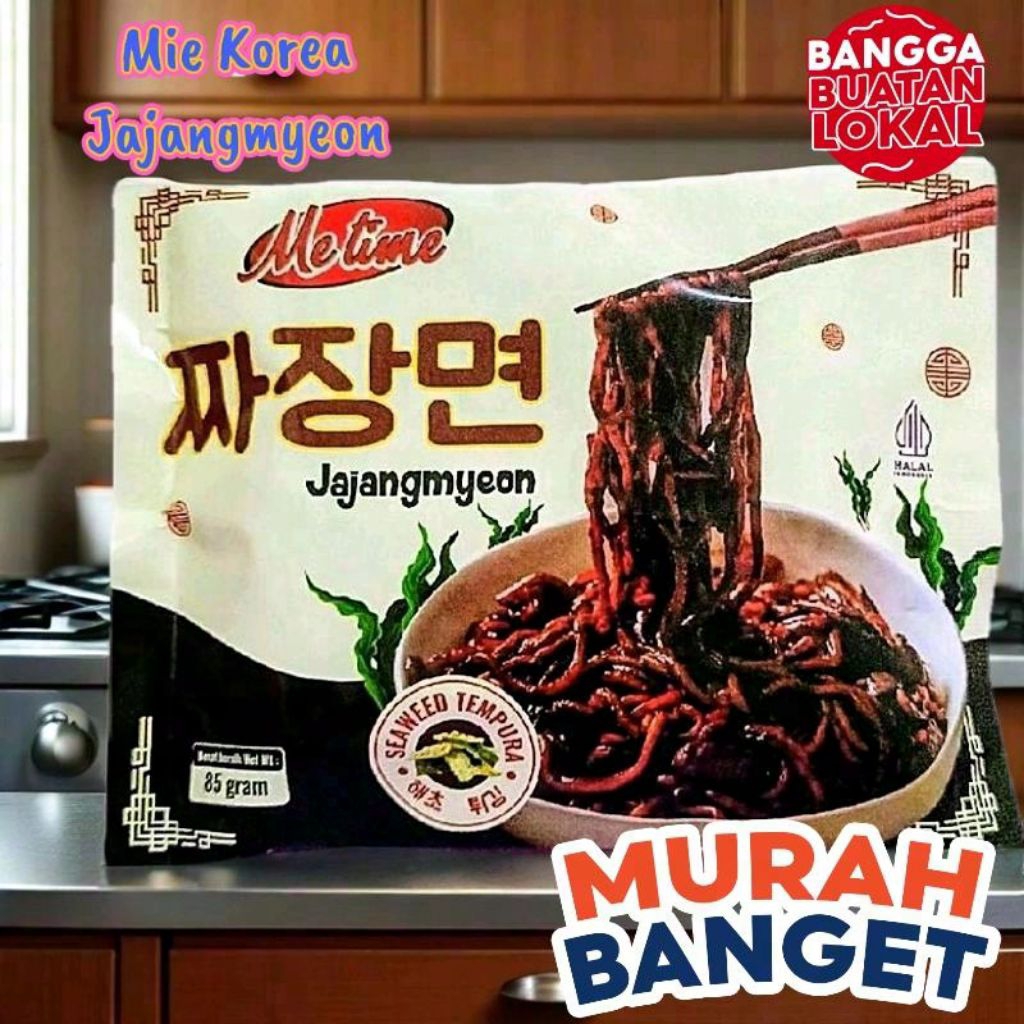 

Mie instan goreng Jajangmyeon Korea Metime Halal /Indomie/Samyang