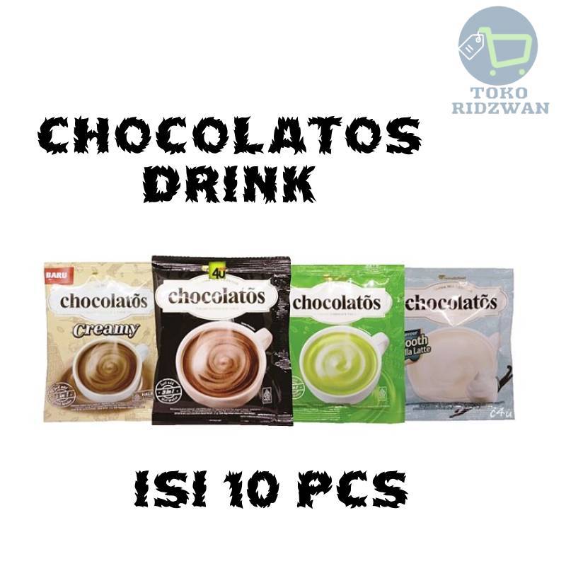 

CHOCOLATOS DRINK RENCENG / 4 VARIAN RASA COKELAT, MATHCA, CREAMY, VANILA LATE 1 RENCENG ISI 5/10