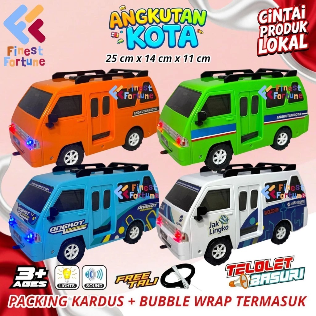 Mainan Mobil TELOLET BASURI Juragan Angkutan Kota TELOLET JSP M-01 / Mainan Mobil Angkot Telolet / A