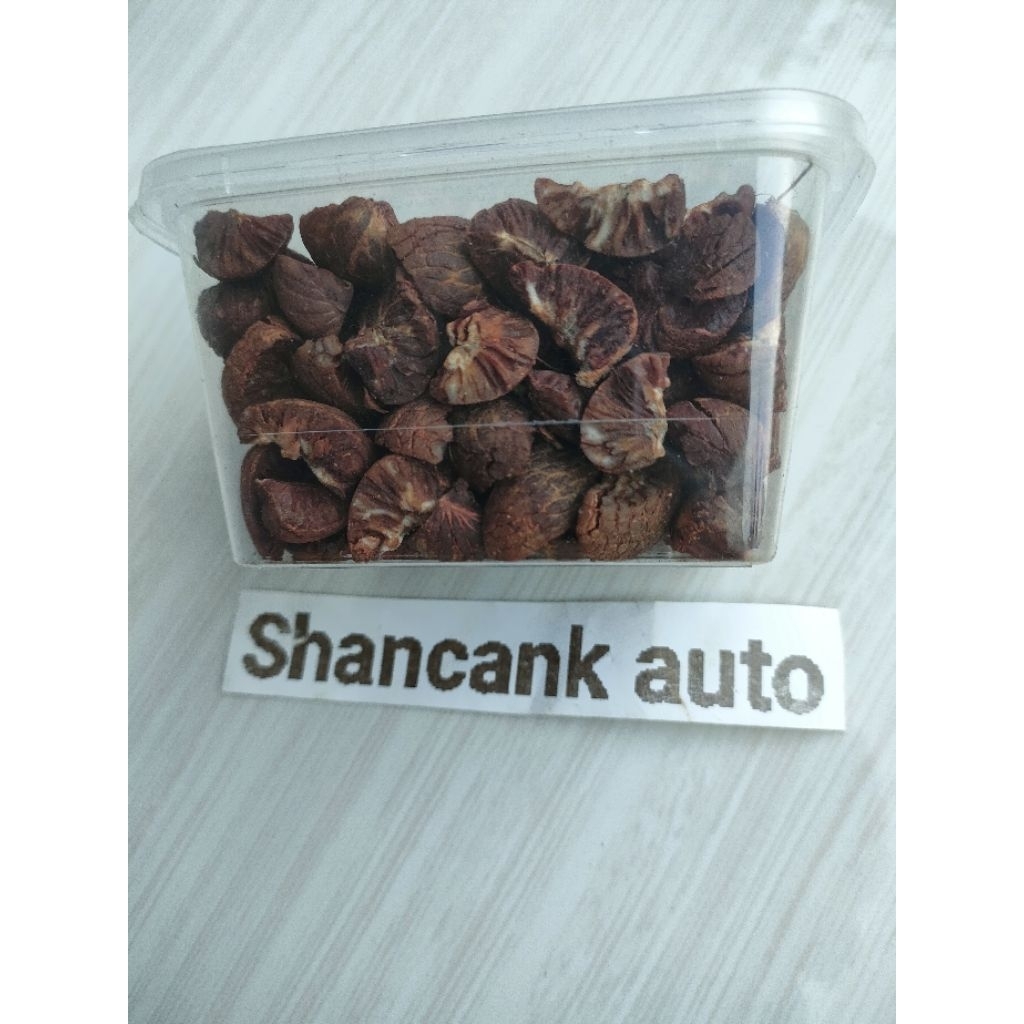 

keripik buah jambe, pinang muda kering 300ml belah empat