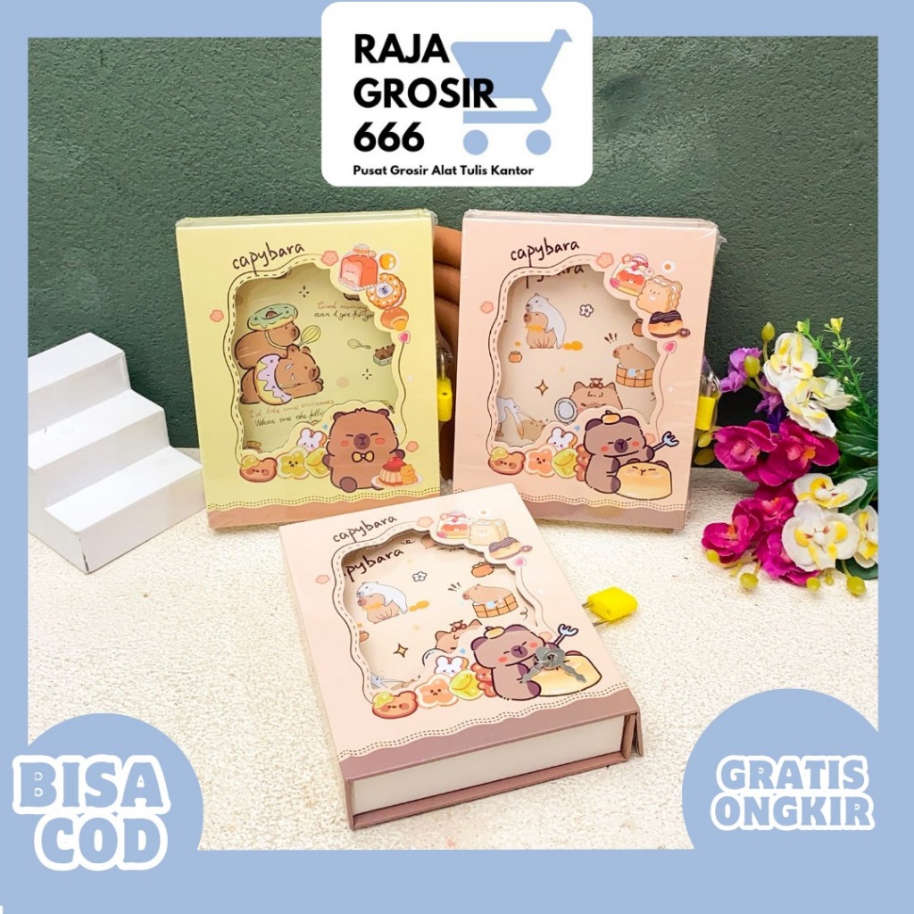 

BUKU DIARY GEMBOK CAPYBARA BK-1983 NOTEBOOK BINDER GEMBOK KUNCI KAPIBARA CAPPYBARA LUCU IMUT