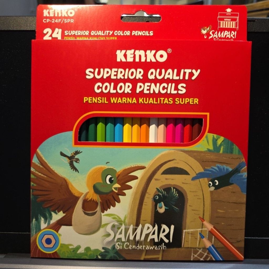 

Kenko Pensil Warna CP-24F SAMPARI SI CENDERAWASIH ISI 24 WARNA COLOR PENCILS