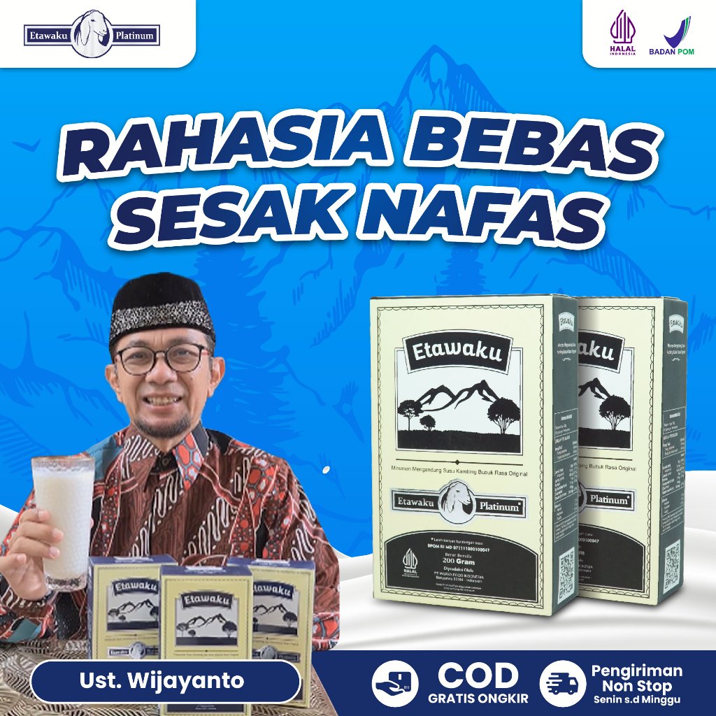

PAKET 2 BOX ETAWAKU PLATINUM - Susu Kambing Etawa Bubuk Plus Krimer Nabati 200gr
