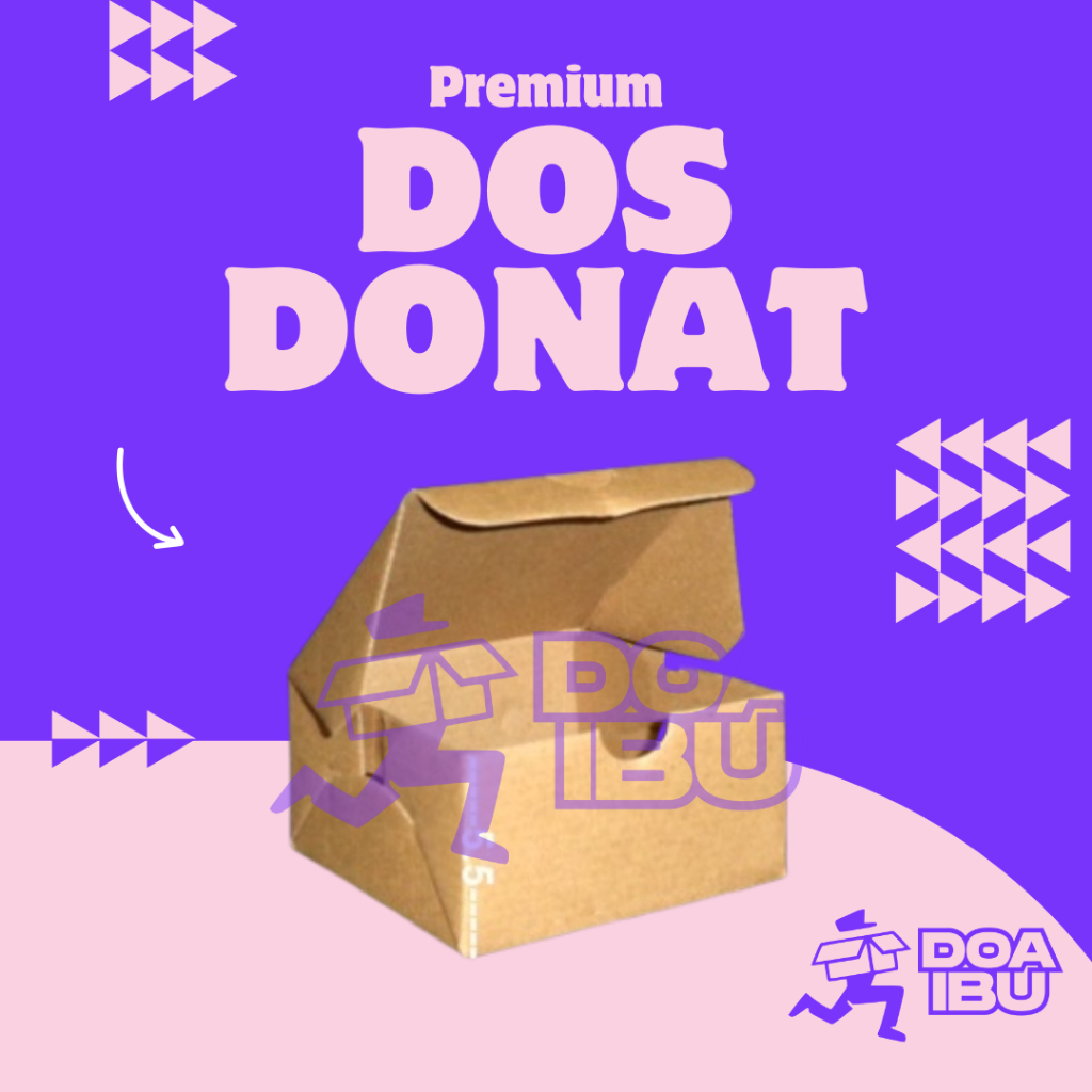 

[50 lembar] dos donat efluet isi 1 ukuran 10x10x5cm / DOS / DUS KRAFT DONAT D1 / CROMBOLONI TANPA LAMINASI ISI 1 UK 10 X 10 X 5 CM / Karton Box Kardus Dus Kue Hampers Kraft