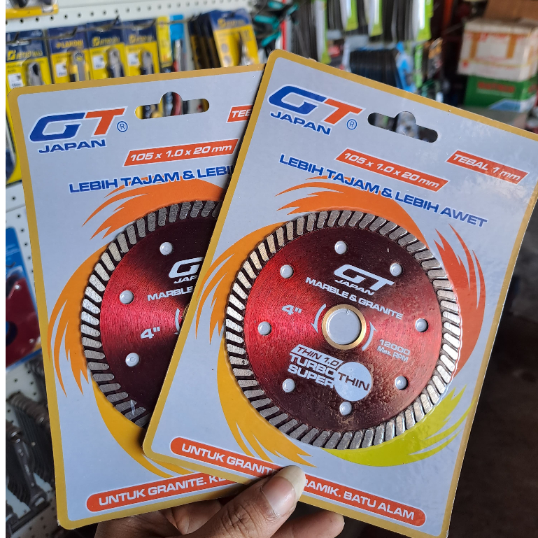 GT Diamond Wheel 4" Inch Super Thin Turbo Mata Pisau Potong Granit / Pisau Potong Granit