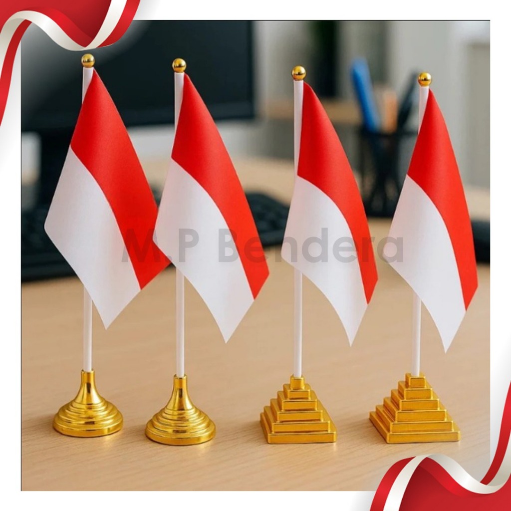 bendera merah putih meja/ bendera meja merah putih 1set