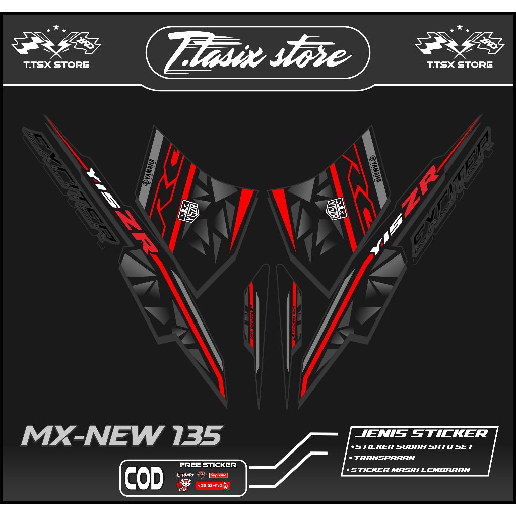 STRIPING TRANSPARAN MX NEW 135/STRIPING MX 135/STRIPING VARIASI JUPITER MX NEW 135 TRANSPARAN