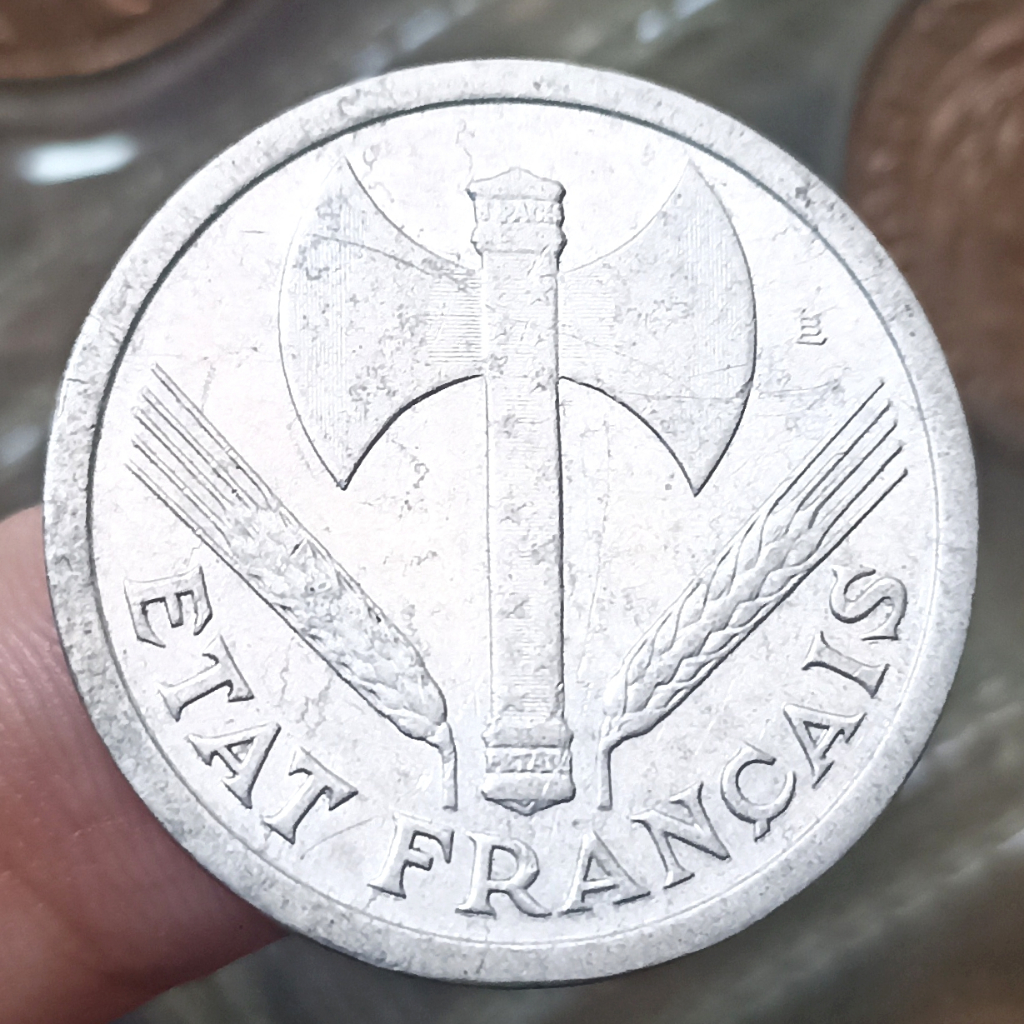 Koin Kuno France 2 Francs Vichy French State State 1943