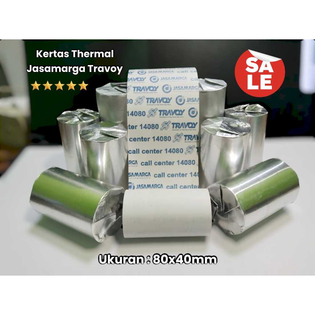 

Kertas Thermal Custom Struk Nota Bon Logo Jasamarga Travoy 80x40mm