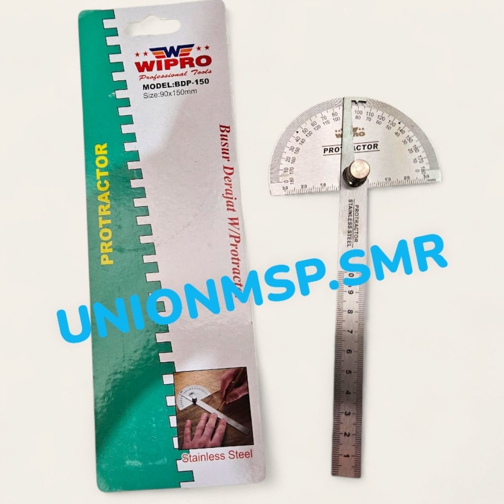 

Busur Derajat Stainless Steel WIPRO BDP-150 | Protractor Angle Gauge 150mm Akurat dan Tahan Karat