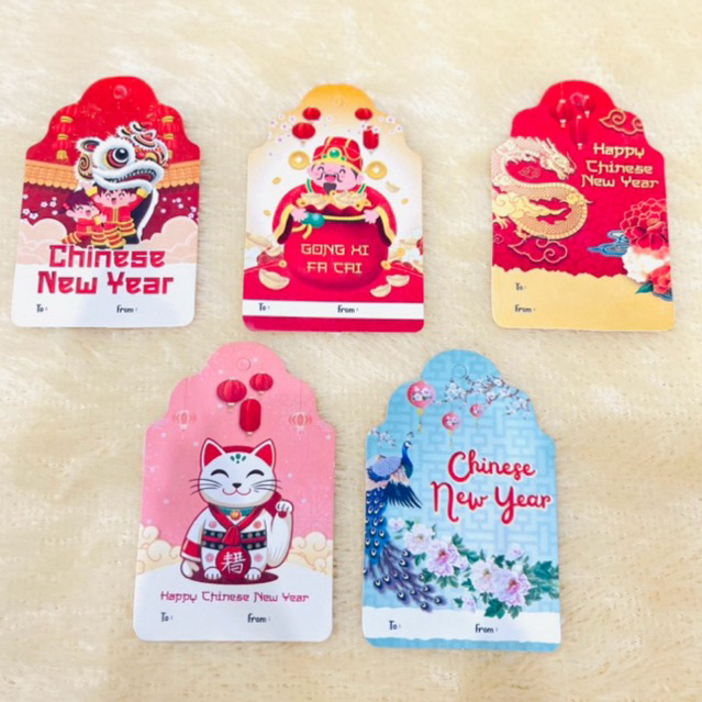 

(PER 5 PCS) Hang Tag Imlek Kartu Ucapan Imlek Hang Tag Chinese New Year