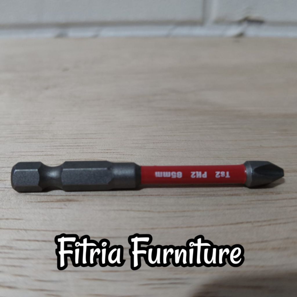 Mata Bor Obeng Magnet Anti Slip Screwdriver Bit Set 1 Pcs PH2 Magnetic 65MM Long TS2 Toolsteel